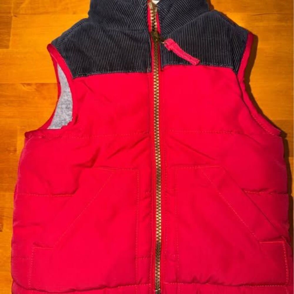 Carter's Baby Boy Red Puffer Vest 12 Months